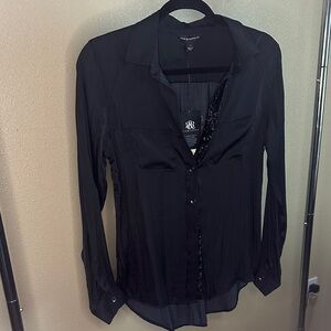 Rock & Republic Black Button Down Shirt